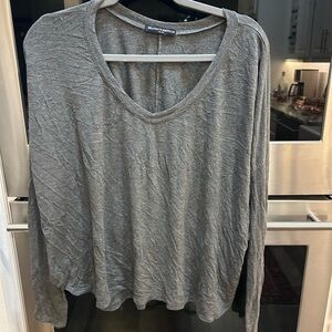Brandy Melville Gray Long Sleeve Tee one size has piling wear loose thread